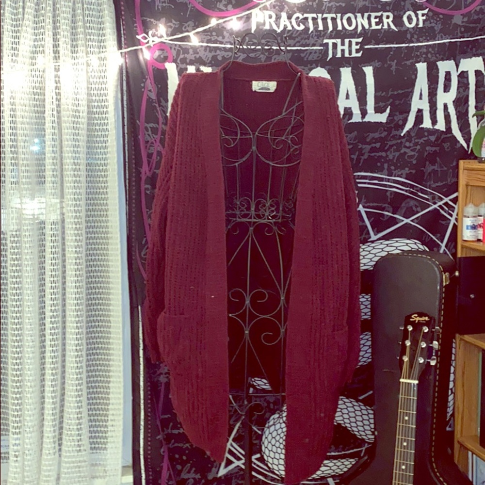 Cage • Maroon Cardigan